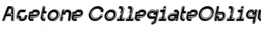 Download Acetone CollegiateOblique Font Title Preview