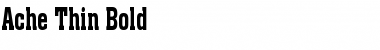 Download Ache Thin Bold Font Title Preview
