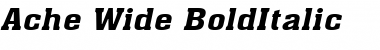 Download Ache Wide BoldItalic Font Title Preview
