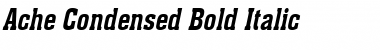 Download Ache-Condensed Bold Italic Font Title Preview