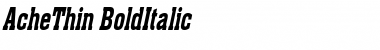 Download AcheThin BoldItalic Font Title Preview