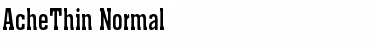 Download AcheThin Normal Font Title Preview