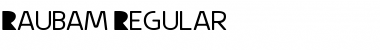 Download Raubam Regular Font Title Preview