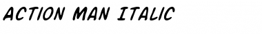 Download Action Man Italic Font Title Preview