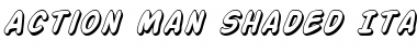Download Action Man Shaded Italic Font Title Preview