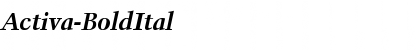 Download Activa-BoldItal Regular Font Title Preview