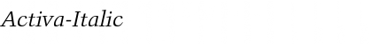 Download Activa-Italic Regular Font Title Preview
