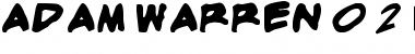 Download adam warren 0.2 Bold Font Title Preview