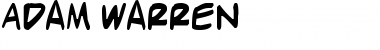Download Adam Warren Regular Font Title Preview