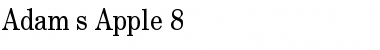 Download Adam's Apple 8 Regular Font Title Preview