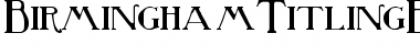 Download BirminghamTitlingBold Regular Font Title Preview