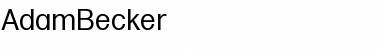 Download AdamBecker Regular Font Title Preview
