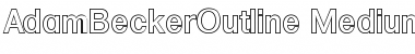 Download AdamBeckerOutline-Medium Regular Font Title Preview