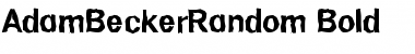 Download AdamBeckerRandom Bold Font Title Preview