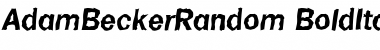 Download AdamBeckerRandom BoldItalic Font Title Preview