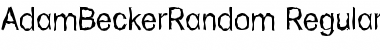 Download AdamBeckerRandom Regular Font Title Preview