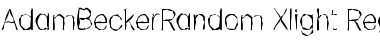 Download AdamBeckerRandom-Xlight Regular Font Title Preview