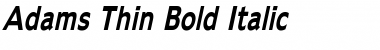 Download Adams Thin Bold Italic Font Title Preview