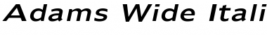 Download Adams Wide Italic Font Title Preview