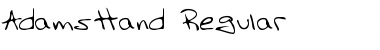 Download AdamsHand Regular Font Title Preview