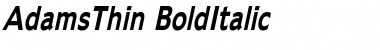 Download AdamsThin BoldItalic Font Title Preview