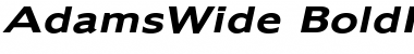 Download AdamsWide BoldItalic Font Title Preview