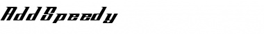Download AddSpeedy Regular Font Title Preview