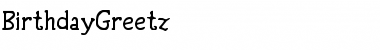 Download BirthdayGreetz Regular Font Title Preview