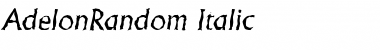 Download AdelonRandom Italic Font Title Preview