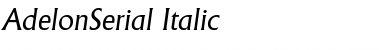 Download AdelonSerial Italic Font Title Preview