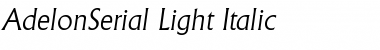 Download AdelonSerial-Light Italic Font Title Preview
