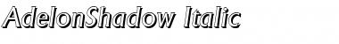 Download AdelonShadow Italic Font Title Preview