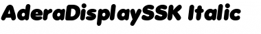 Download AderaDisplaySSK Italic Font Title Preview