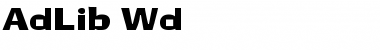 Download AdLib Wd Regular Font Title Preview