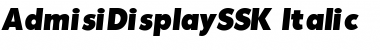 Download AdmisiDisplaySSK Italic Font Title Preview