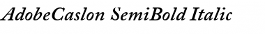 Download AdobeCaslon-SemiBold Semi BoldItalic Font Title Preview