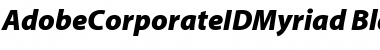 Download AdobeCorporateIDMyriad-Black BlackItalic Font Title Preview