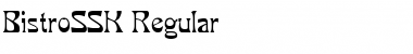 Download BistroSSK Regular Font Title Preview