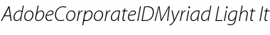 Download AdobeCorporateIDMyriad-Light LightItalic Font Title Preview