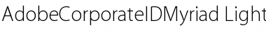Download AdobeCorporateIDMyriad-Light Light Font Title Preview