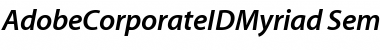 Download AdobeCorporateIDMyriad-SemiBold Semi BoldItalic Font Title Preview