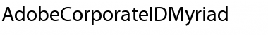 Download AdobeCorporateIDMyriad Roman Font Title Preview