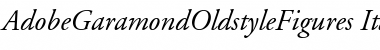 Download AdobeGaramondOldstyleFigures RomanItalic Font Title Preview