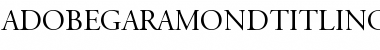 Download AdobeGaramondTitlingCapitals Roman Font Title Preview
