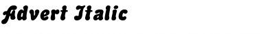 Download Advert Italic Font Title Preview