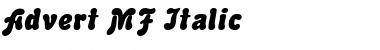 Download Advert MF Italic Font Title Preview