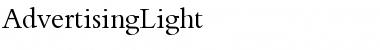 Download AdvertisingLight Regular Font Title Preview