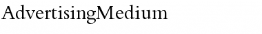 Download AdvertisingMedium Regular Font Title Preview