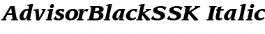 Download AdvisorBlackSSK Italic Font Title Preview