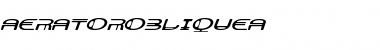 Download AeratorObliqueA Regular Font Title Preview